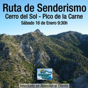 Ruta de senderismo Enero 2016 al Cerro del Sol  y Pico de la Carne